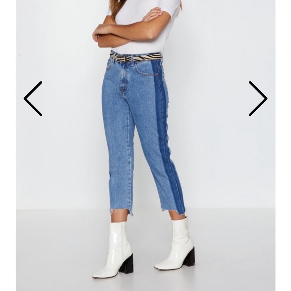 Nasty gal step hem mom jeans